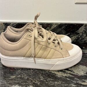 Adidas Tan Canvas Sneakers
